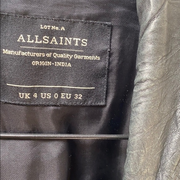 Allsaints cargo leather biker jacket - Picture 3 of 3